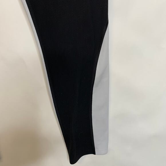 Athleta Black Taupe White Colorblock Leggings Sz Small - Picture 4 of 11